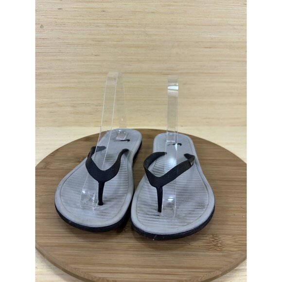 Nike Solarsoft Thong 2 Flip Flop Black Gray Sandals Womens Size 6 - Picture 4 of 9